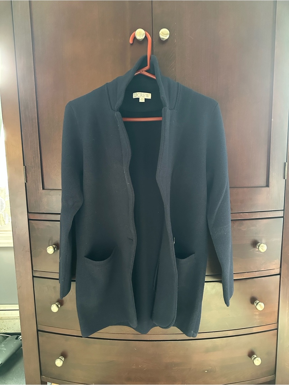 J. Crew Navy One Button Oversized Blazer